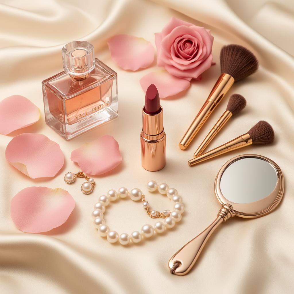 Mulher aplicando cosméticos